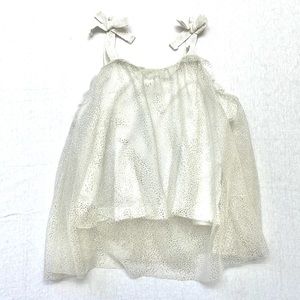 Zara Girls Silver Speckled Sleeveless Top, Size 5